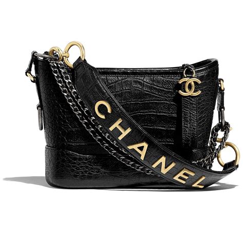 chanel gabrielle bag black hobo small